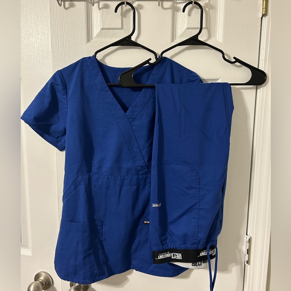 Grey’s Anatomy by Barco royal blue scrub set